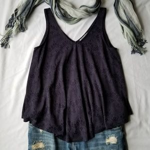 Navy Blue Tent Tank Top